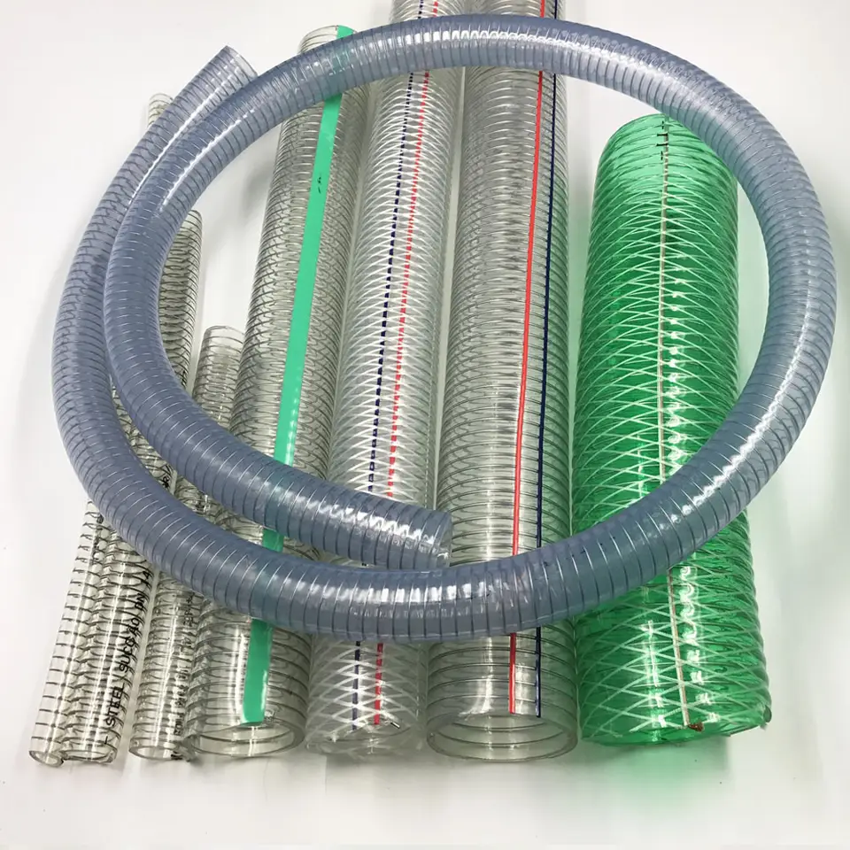 Hose1 rinforzat spirali tal-wajer tal-azzar tal-PVC